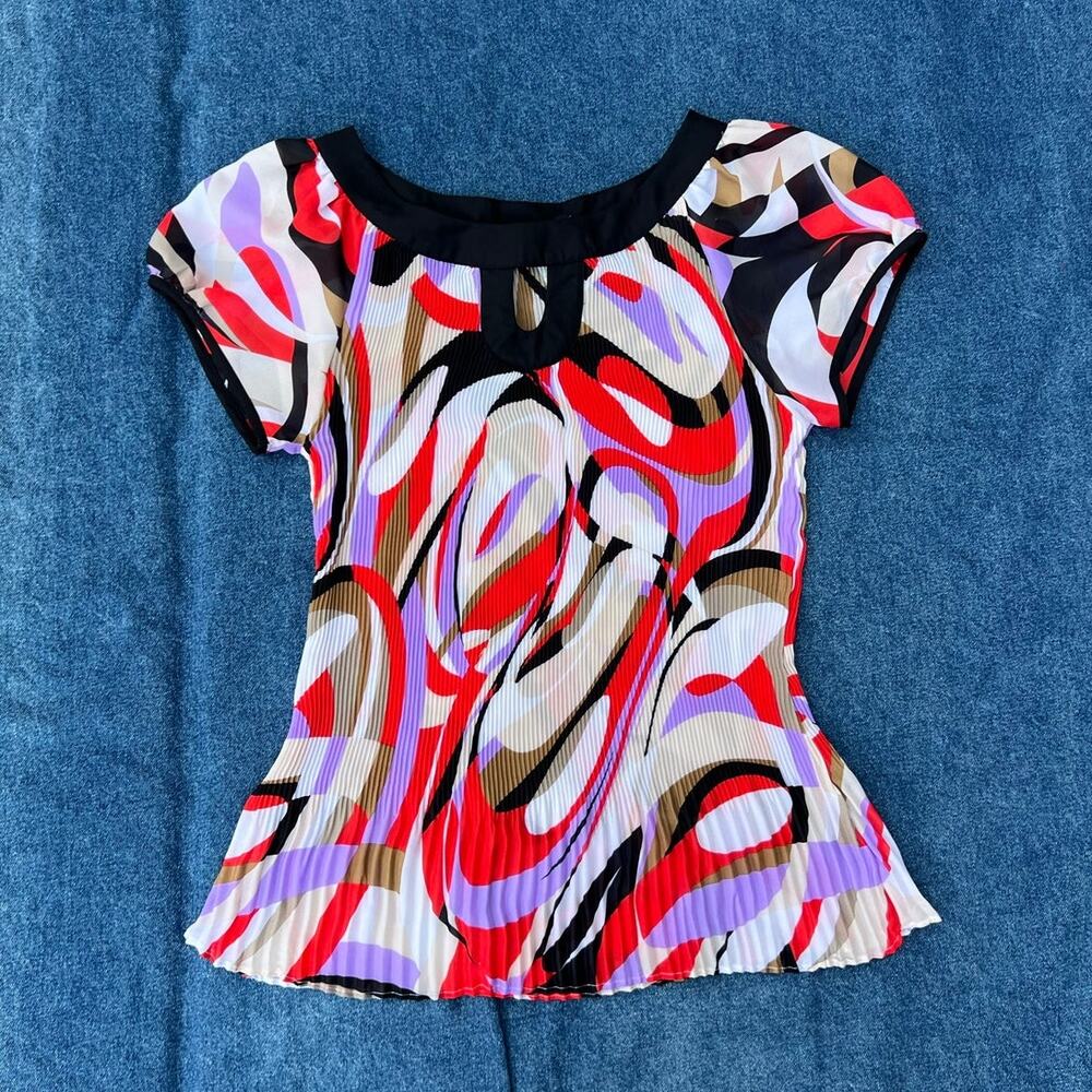y2k Essentials by Milano abstract blouse